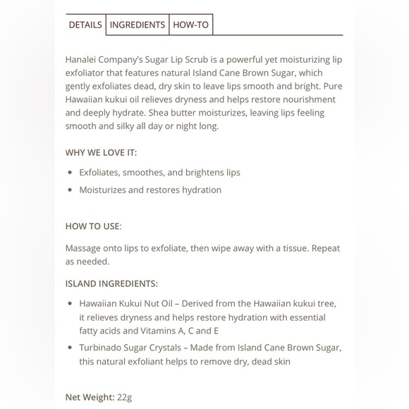 New Hanalei Sugar Lip Scrub - Picture 8 of 11